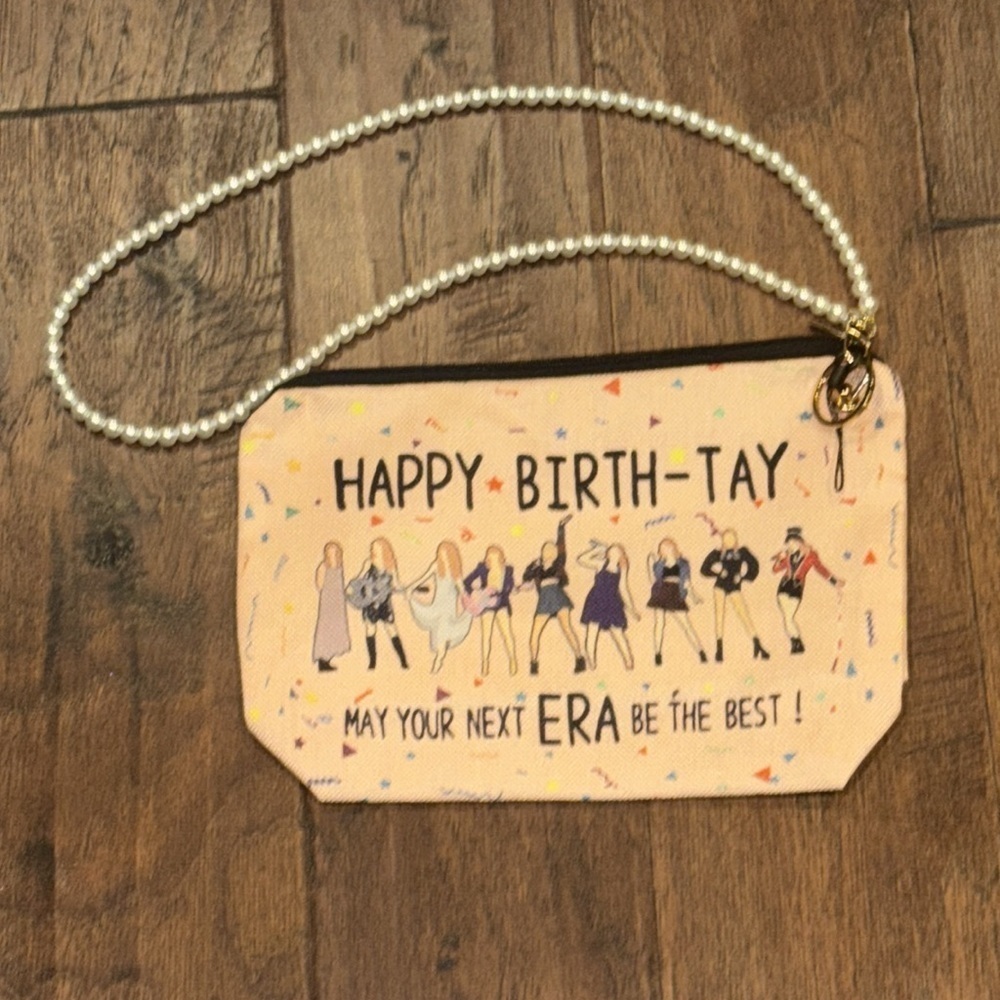 New! SWIFTIE Makeup Bag Merch with Lanyard Pearl Strap